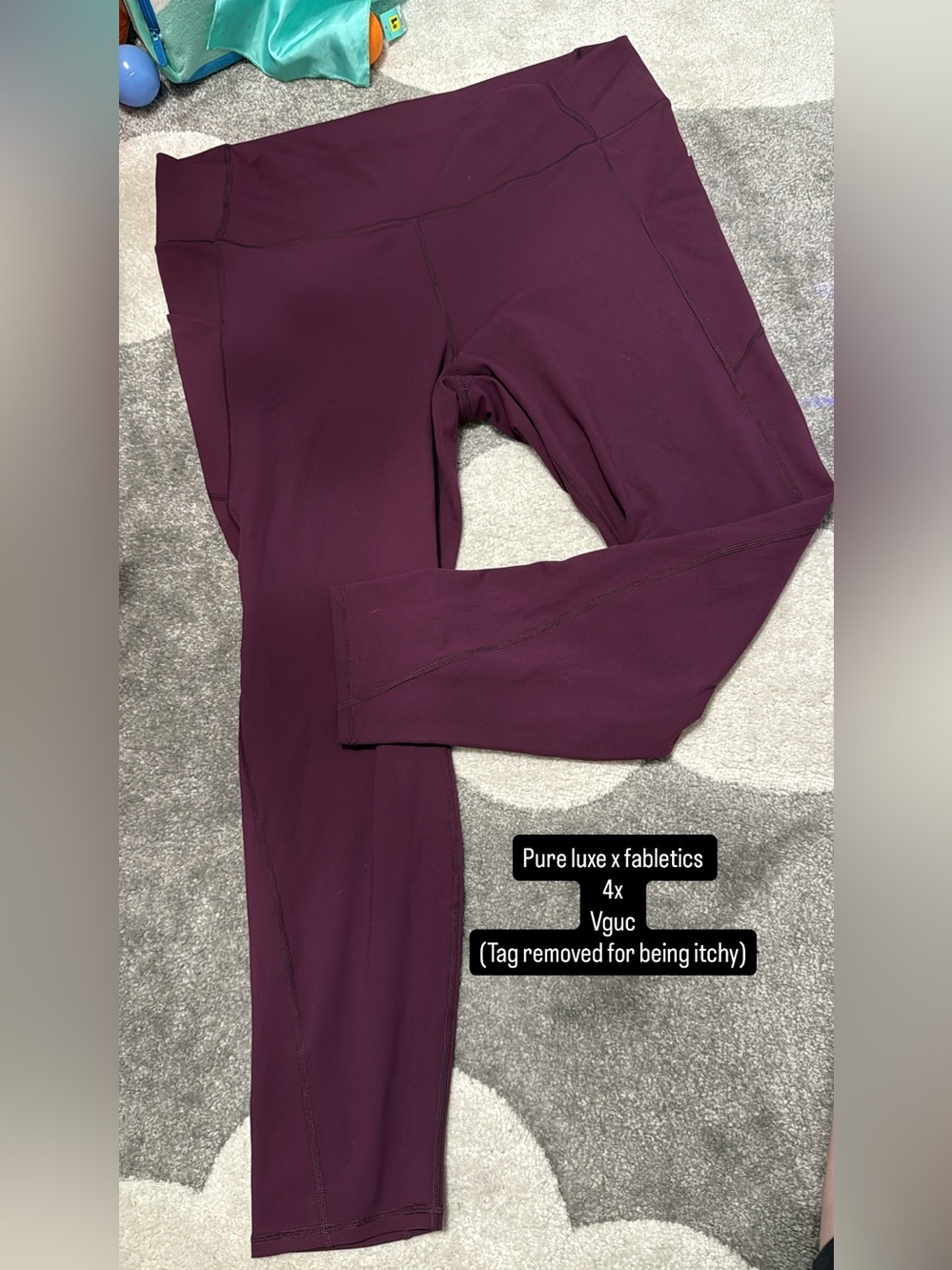 Fabletics Deep Plum High-Rise Leggings